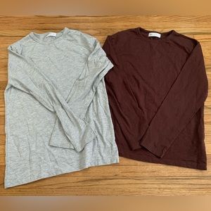 ZARA Long Sleeve Tee Shirts- Lot of 2